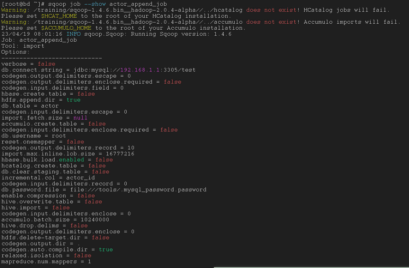 再次查看这个Job的配置